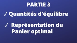 Comment déterminer les quantités déquilibre panier optimal du consommateur [upl. by Somar]