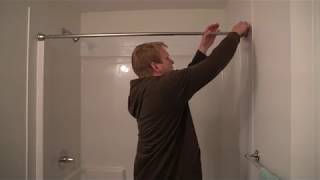 HOW TO EASILY INSTALL A SHOWER CURTAIN BAR [upl. by Vez]