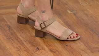 Clarks Collection Leather Heeled Sandals  Desirae Coast on QVC [upl. by Legim137]