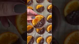 CHOCOLATE DIPPED CANDIED ORANGE SLICES 🍊🤝🏼🍫 orange candiedfruit chocolate recipe yummy wow [upl. by Gilly244]