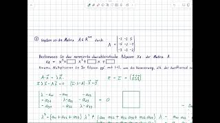 Mathe2 Dynexite Charakteristisches Polynom und Invarianten einer 3x3Matrix [upl. by Eenat]