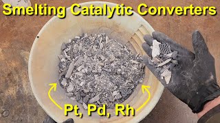 Smelting Catalytic Converters Platinum Palladium amp Rhodium [upl. by Chemush]