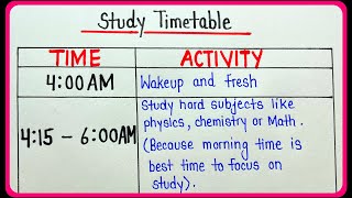 Study timetable for class 10th 2023  Class 10 timetable for study [upl. by Parik]