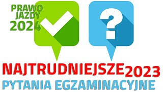 🎯Najtrudniejsze 🎯pytania z egzaminu na prawo jazdy 2023 [upl. by Quincey487]