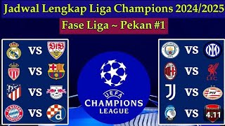 jadwal liga Champions pekan ke 1 AC Milan vs Liverpool FINAl DINI DI FASE GRUP CHAMPIONS LEAGUE 2024 [upl. by Dorfman]