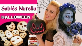 Sablés Nutella HALLOWEEN ♡ Virginie fait sa cuisine 32 [upl. by Ahsineg]