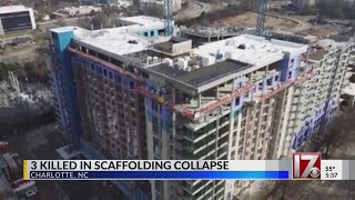 3 dead in scaffolding collapse at NC construction site officials say [upl. by Deys680]