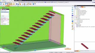 Conception dun escalier 44  Création de l’escalier  TopSolidSteel [upl. by Arfihs]