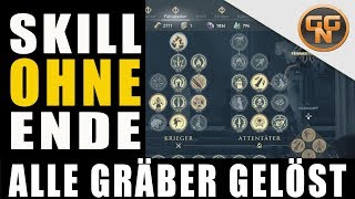 Assassins Creed Odyssey Guide  22 Extra gratis Skillpunkte  Alle 22 Gräber gelöst [upl. by Adnanref348]