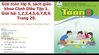 Toán lớp 6 sách giáo khoa Cánh Diều Tập 1 Giải bài 123456789 trang 29 [upl. by Anitnamaid620]