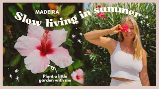 SLOW LIVING in summer in MADEIRA 🌱 Plant a little garden with me [upl. by Nilek533]