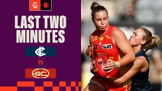 Last Two Minutes  Carlton v Gold Coast Suns  Round 1 2023  AFLW [upl. by Pfaff]