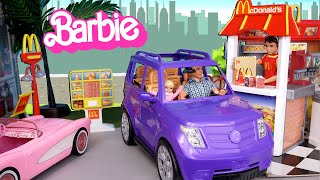 Barbie amp Ken Doll Family Preschool amp Drive Thru Adventures [upl. by Esej]