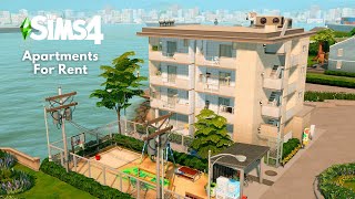 Apartments For Rent 🏢🌸  Stop Motion Build  The Sims 4  No CC [upl. by Saree]