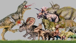 Horned Dinosaurs Size Comparison  Ceratopsian Dinosaurs  Beaked Dinosaurs [upl. by Submuloc]