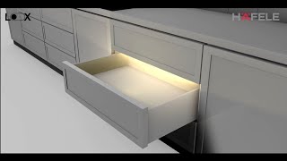 Hafele Drawer Light Installation for Kitchen Cabinets [upl. by Ablasor793]