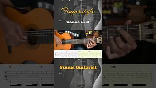 Canon in D  Fingerstyle Guitar Tutorial  TAB amp Lyrics fingerstyleguitar [upl. by Obaza]