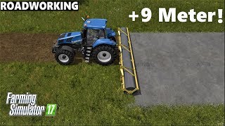 Farming Simulator 17  ROADWORK  9 METER ASPHALT LAYING [upl. by Marcus274]