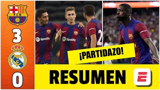 BARCELONA GOLEÓ 30 al REAL MADRID Dembélé Fermín López y Ferran Torres anotan  ESPN Deportes [upl. by Leimaj695]