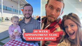 20 WEEK APPOINTMENT anatomy scan vlog [upl. by Yrelav842]