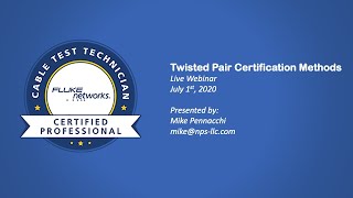 Twisted Pair Certification Methods using the Fluke Networks DSX5000 [upl. by Gifford]