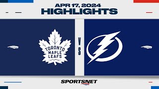 NHL Highlights  Maple Leafs vs Lightning  April 17 2024 [upl. by Elatia495]