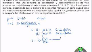 Contraste de hipótesis para la media 5 [upl. by Anoiek]