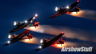 Aeroshell Aerobatic Team Twilight Show  Sun n Fun 2021 [upl. by Dorree]