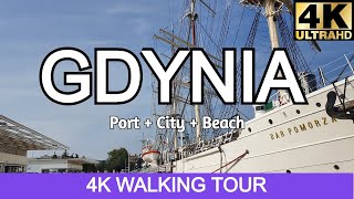 GDYNIA 4K  Poland walking tour [upl. by Ayr410]