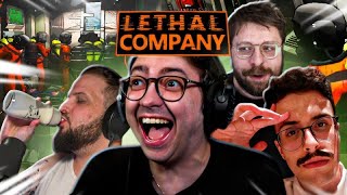 MELHORES MOMENTOS  ALANZOKA jogando Lethal Company com DINO CAP e GALAXY 2 [upl. by Nosirrag]