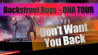 DONT WANT YOU BACK  Backstreet Boys DNA World Tour Front of Stage [upl. by Naraa95]