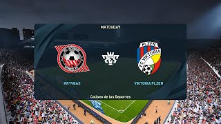 FC Kryvbas vs Viktoria Plzeň 08082024 UEFA Europa League PES 2021 [upl. by Amy767]