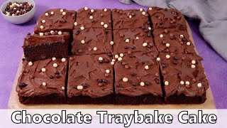 Chocolate Traybake Cake Recipe [upl. by Atirabrab]