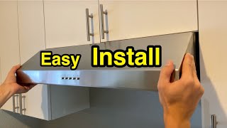 How to install kitchen ductless range hood under the cabinet  easy way [upl. by Eduardo148]