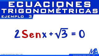 Ecuaciones trigonométricas  Ejemplo 3 [upl. by Doralynne]