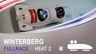 Winterberg  2Man Bobsleigh Heat 2 World Championships 2015  FIBT Official [upl. by Schram986]