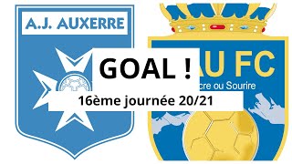 AJ Auxerre  Pau FC 11 GOAL 30 Jubal 16ème journée 202021 [upl. by Auqinat]