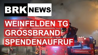 Weinfelden TG Brand in Wohn und Geschäftshaus [upl. by Afinom]