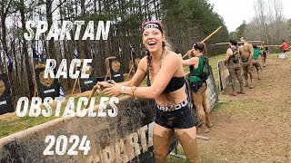 Spartan Race Sprint 5K  2024 All Obstacles With Instructions [upl. by Verlee474]