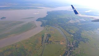 GoAir Airbus A320 Beautiful Takeoff from Guwahati Airport  Breathtaking View of Brahmaputra River [upl. by Kwon]