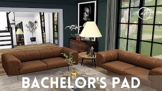 THE ULTIMATE BACHELORS PAD with basketball court  Sims 4  CC SPEED BUILD  CC List [upl. by Bolt]