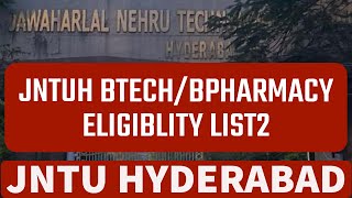 JNTUH BTECHBPHARMACY ELIGIBLITY LIST2jntuh [upl. by Filiano594]