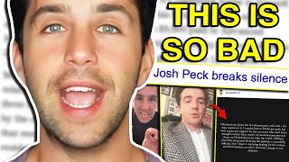 JOSH PECK SPEAKS OUT ABOUT NICKELODEON DOC [upl. by Annissa]