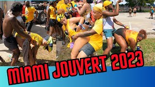 BEST MIAMI JOUVERT 2023WINE UP IN DE WATER THIS IS HOW CARIBBEAN PEOPLE PARTY [upl. by Urien876]