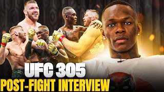 Israel Adesanya Reacts To His Loss Against Dricus Du Plessis At UFC 305 [upl. by Kayle]