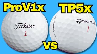 Cutting Open TaylorMade TP5x vs Titleist Pro V1x Golf Balls What’s inside [upl. by Yvi917]