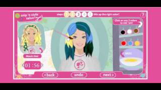 Lets play Barbie Snip n Style Salon [upl. by Eelhsa156]