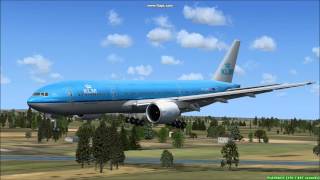 FSX KLM Boeing 777200ER Landing at Amsterdam Airport Schiphol [upl. by Yrrehc]