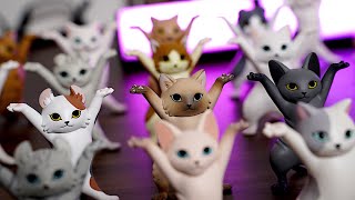 Cat Pen Holder Dances Ievan Polkka  Stop Motion Animation [upl. by Iver]