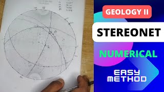 STEREONET NUMERICAL  GEOLOGY II  IOE  TU  PU  EASY METHOD  EASY METHOD  TRICK [upl. by Aihsot]